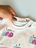 ست تیشرت و شلوار نوزادی طرح love dad