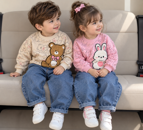 ست دورس شلوار وارداتی مناسب ۹ماه تا۵سال عروسکی