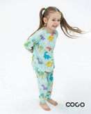 ست بلوز و شلوار راحتی مناسب ۱سال تا۸سال طرح دایناسور